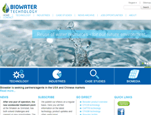 Tablet Screenshot of biowatertechnology.com